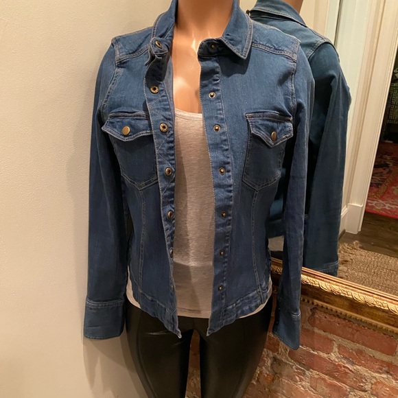 FREE PEOPLE | jean jacket (stretch) | L - Picture 7 of 13